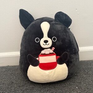 George the Dog Squishmallow with Red Mug